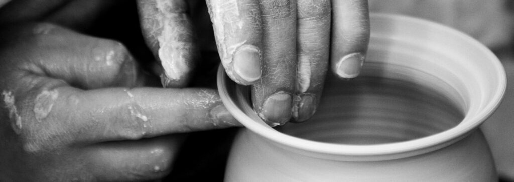 making pottery on the wheel, wellbeing benefits of pottery