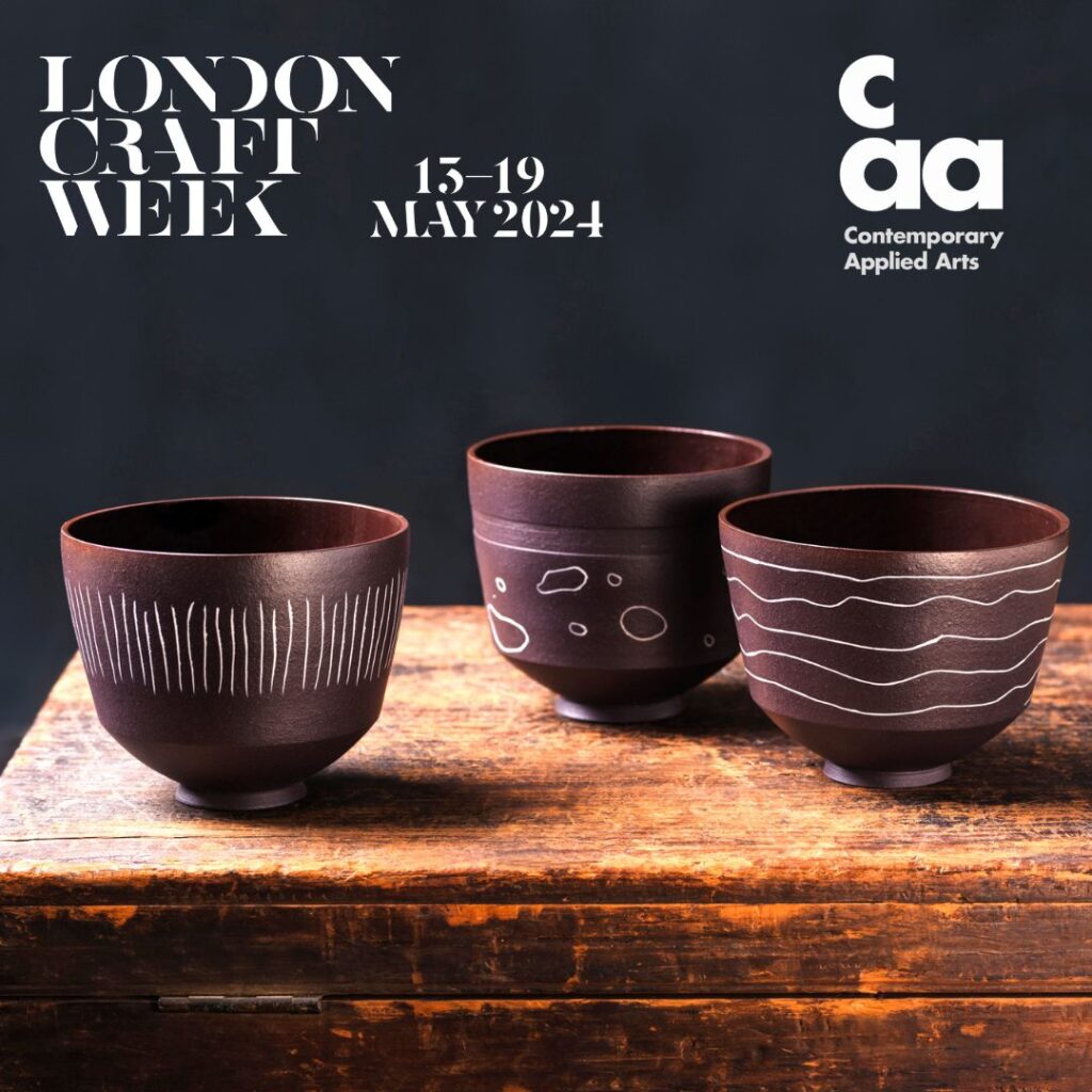 Ania Perkowska black porcelan vessels for London Craft Week
